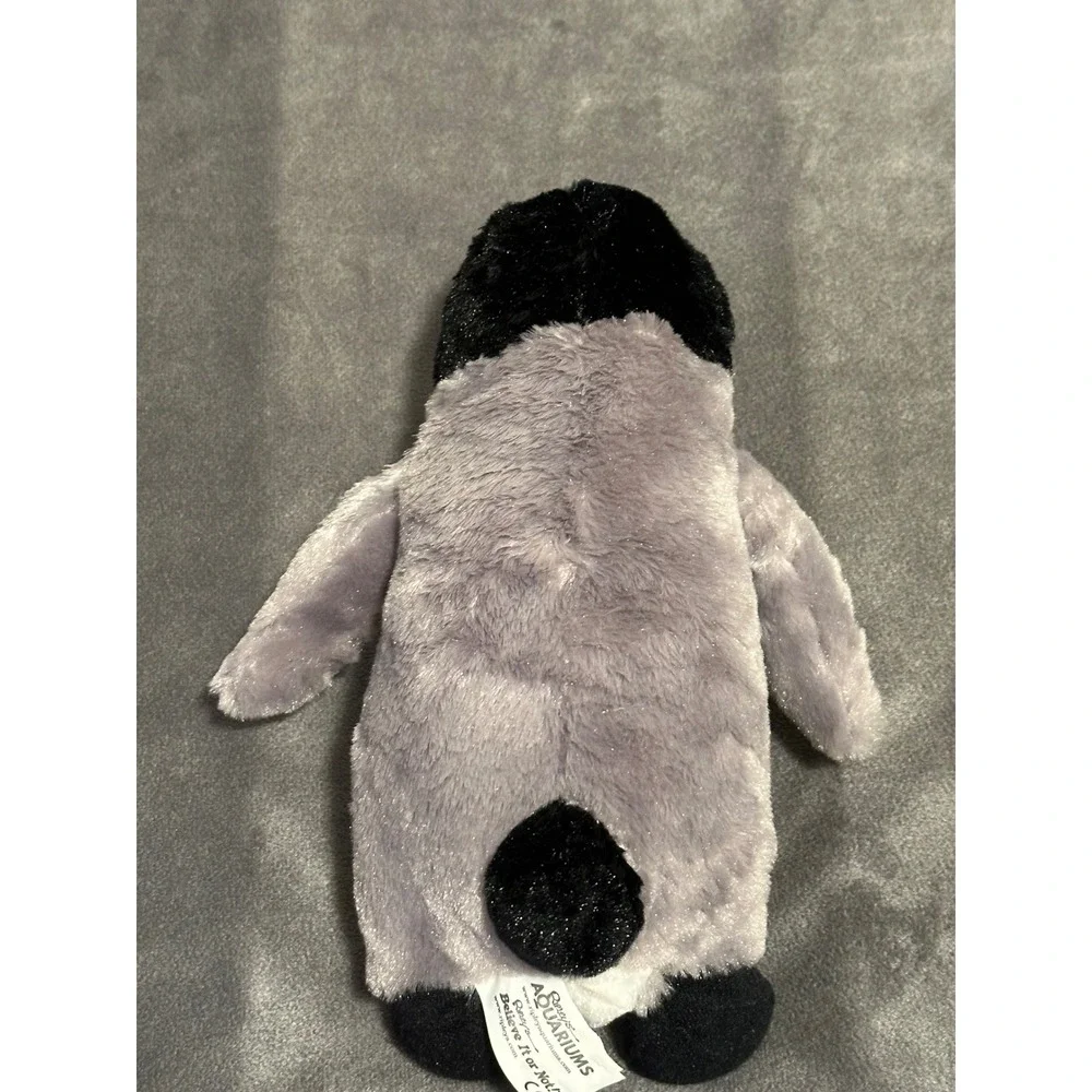 Ripley's Aquariums Believe It or Not Penguin Chick Plush Stuffed Animal Grey 9